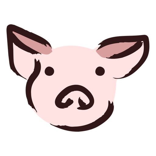Pig head PNG Design