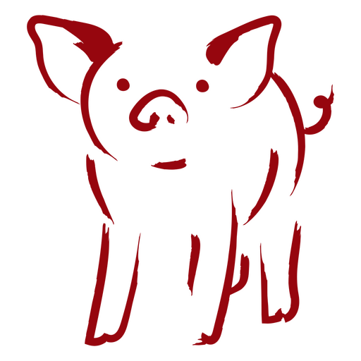 Diseño de ilustración de un cerdo juguetón Diseño PNG
