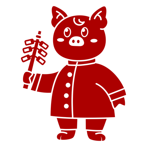 Verspieltes Schweinchen-Charakterdesign für festliche Anlässe PNG-Design