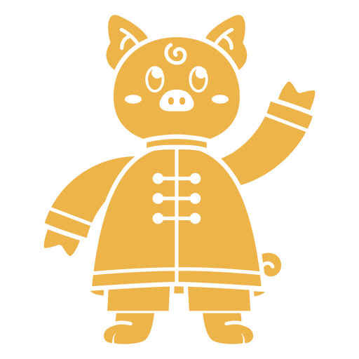 Design de personagem de porco de desenho animado fofo Desenho PNG