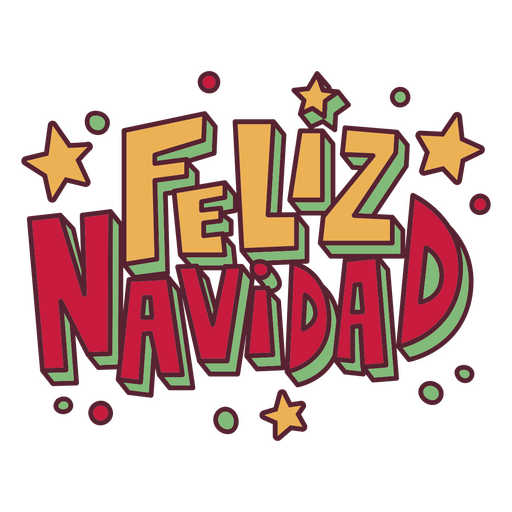 El texto feliz navadad Diseño PNG