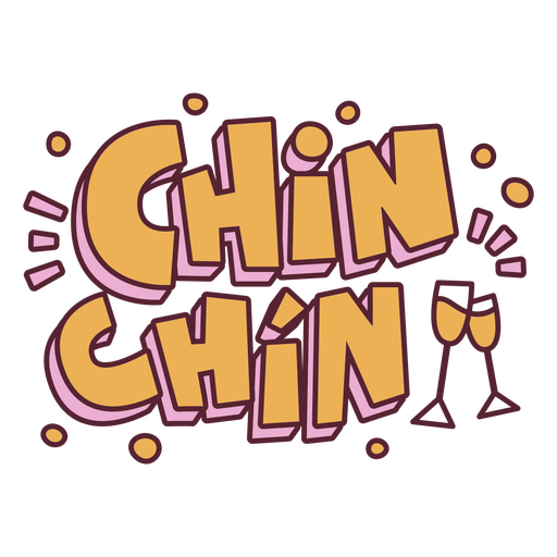 La cita chin chin Diseño PNG