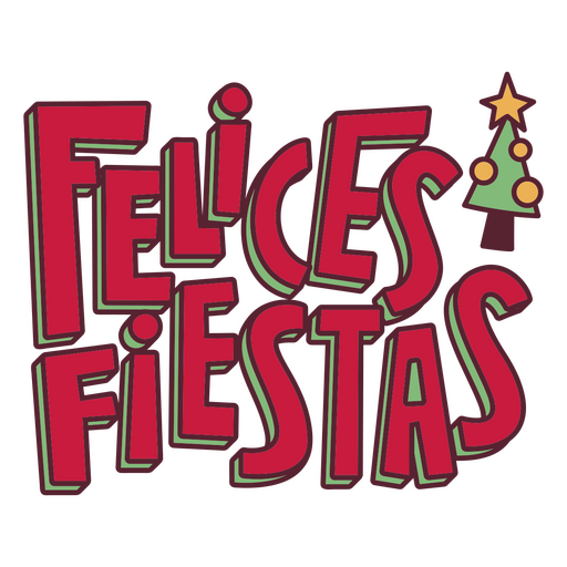 The quote for felices fiestas PNG Design