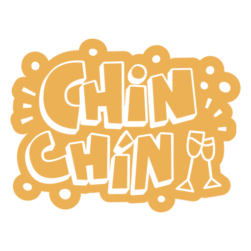 La palabra chin chin Diseño PNG