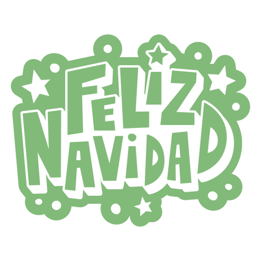 Die Worte Feliz Navadad PNG-Design