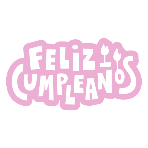 Logo rosa con las palabras felices compañeros. Diseño PNG