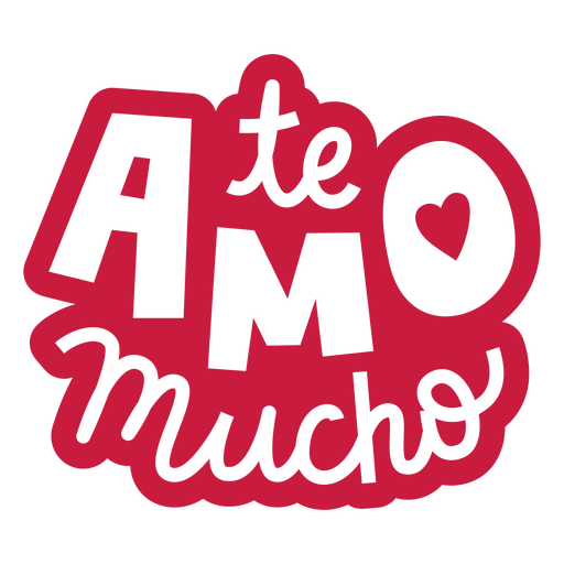 The word te amo mucho PNG Design