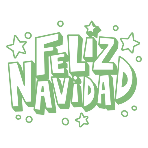 Feliz navidad in green lettering PNG Design