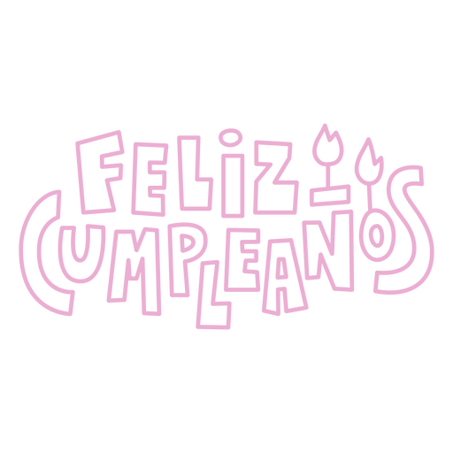 Feliz cumpleanos pink quote PNG Design