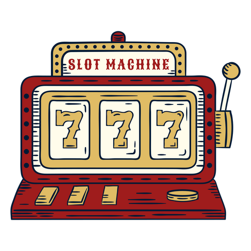 Slot machine illustration PNG Design