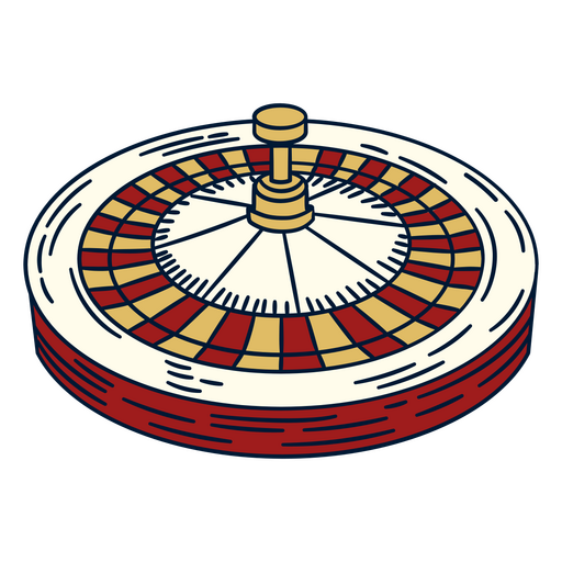 Ilustración de la rueda de ruleta Diseño PNG