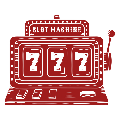 Slot machine in red PNG Design
