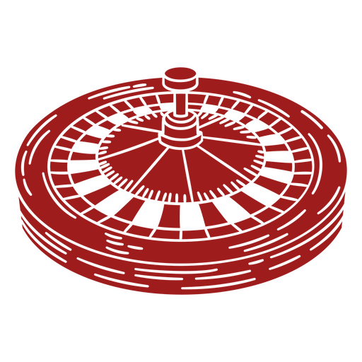 Rueda de ruleta en rojo Diseño PNG