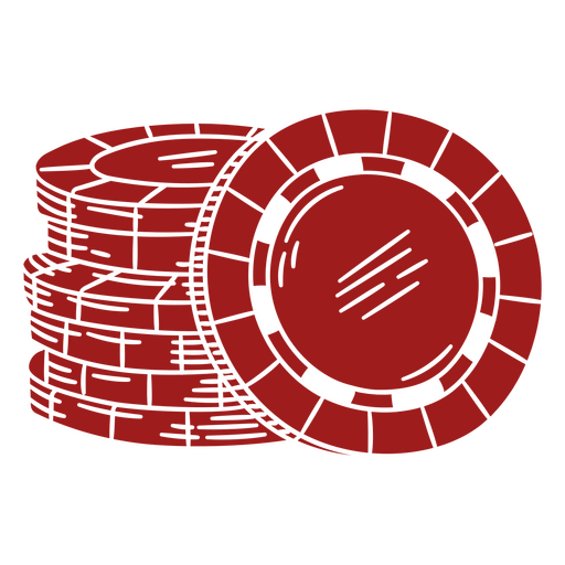 Montón de fichas de póquer rojas Diseño PNG