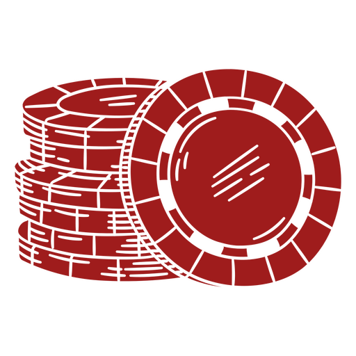 Pile of red poker chips PNG Design