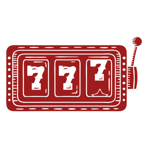 Spielautomat mit sieben Zahlen darauf PNG-Design