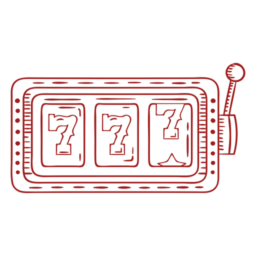 Red slot machine icon PNG Design