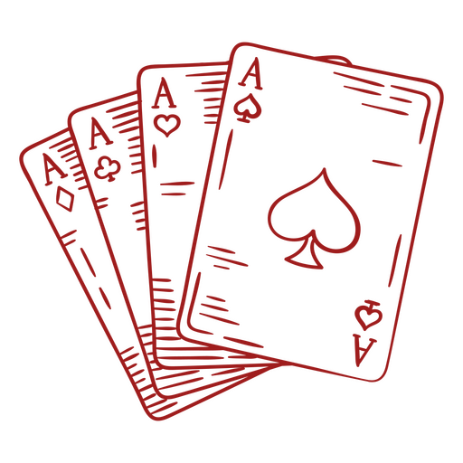 Pair of playing cards PNG Design