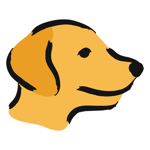 Desenho de cabe?a de cachorro labrador amarelo Desenho PNG