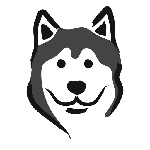 Cabeça de cachorro Husky Desenho PNG