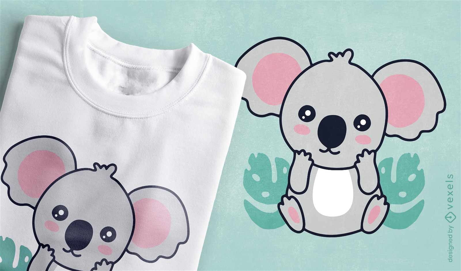 Design de camiseta animal bebê coala fofo