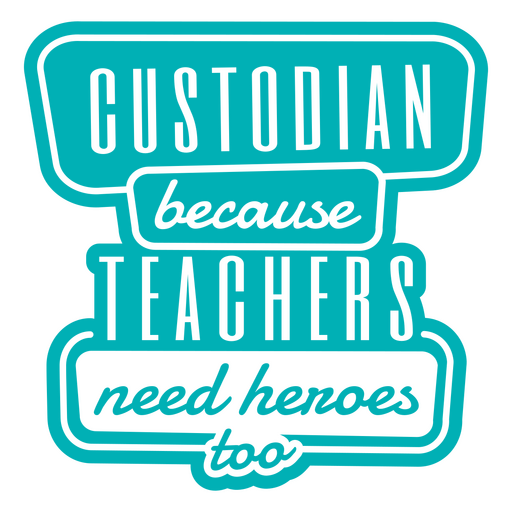 Zelador porque os professores também precisam de heróis Desenho PNG