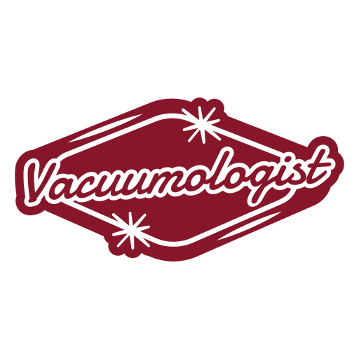 Etiqueta engomada del vacuólogo Diseño PNG