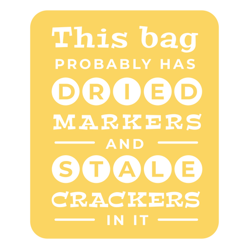 Diese Tasche enthält wahrscheinlich getrocknete Marker PNG-Design
