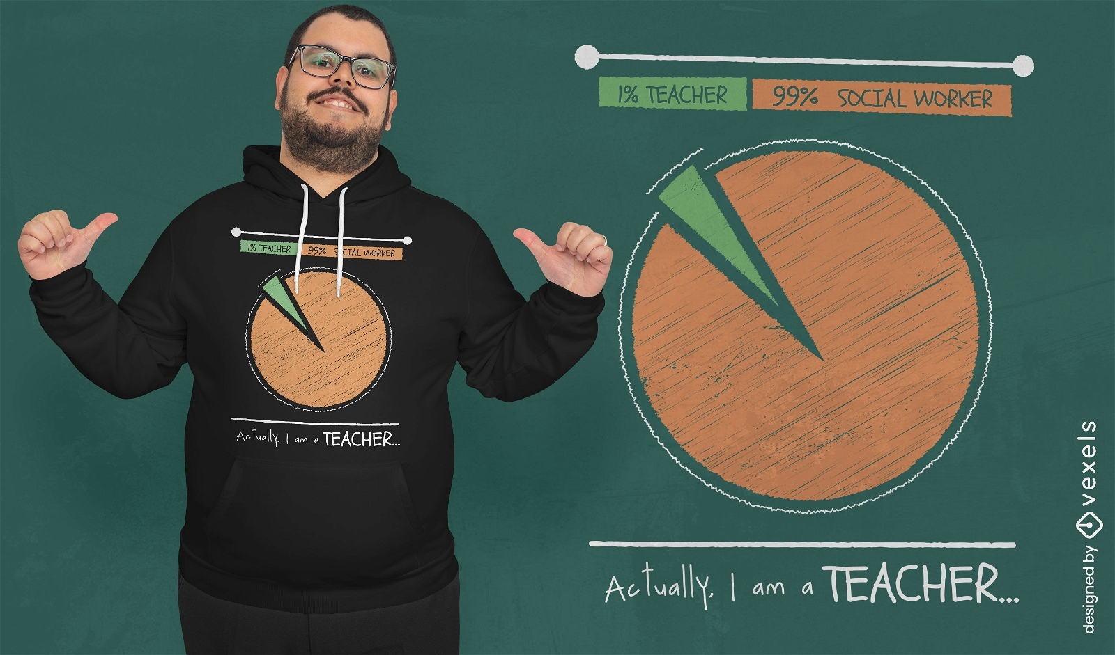 Lehrer-Sozialarbeiter-T-Shirt-Design