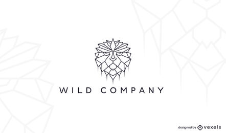 Lion polygonal animal business logo design