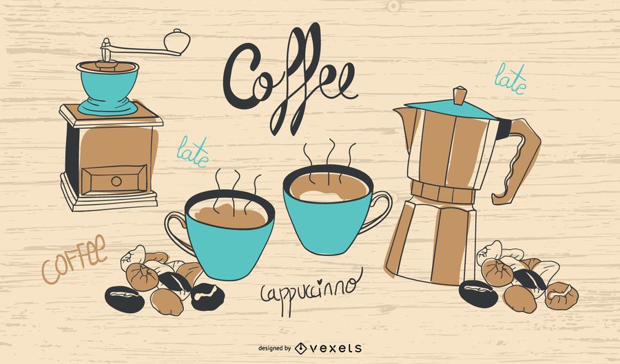 Hora del café de la vendimia Hora del café de la vendimia