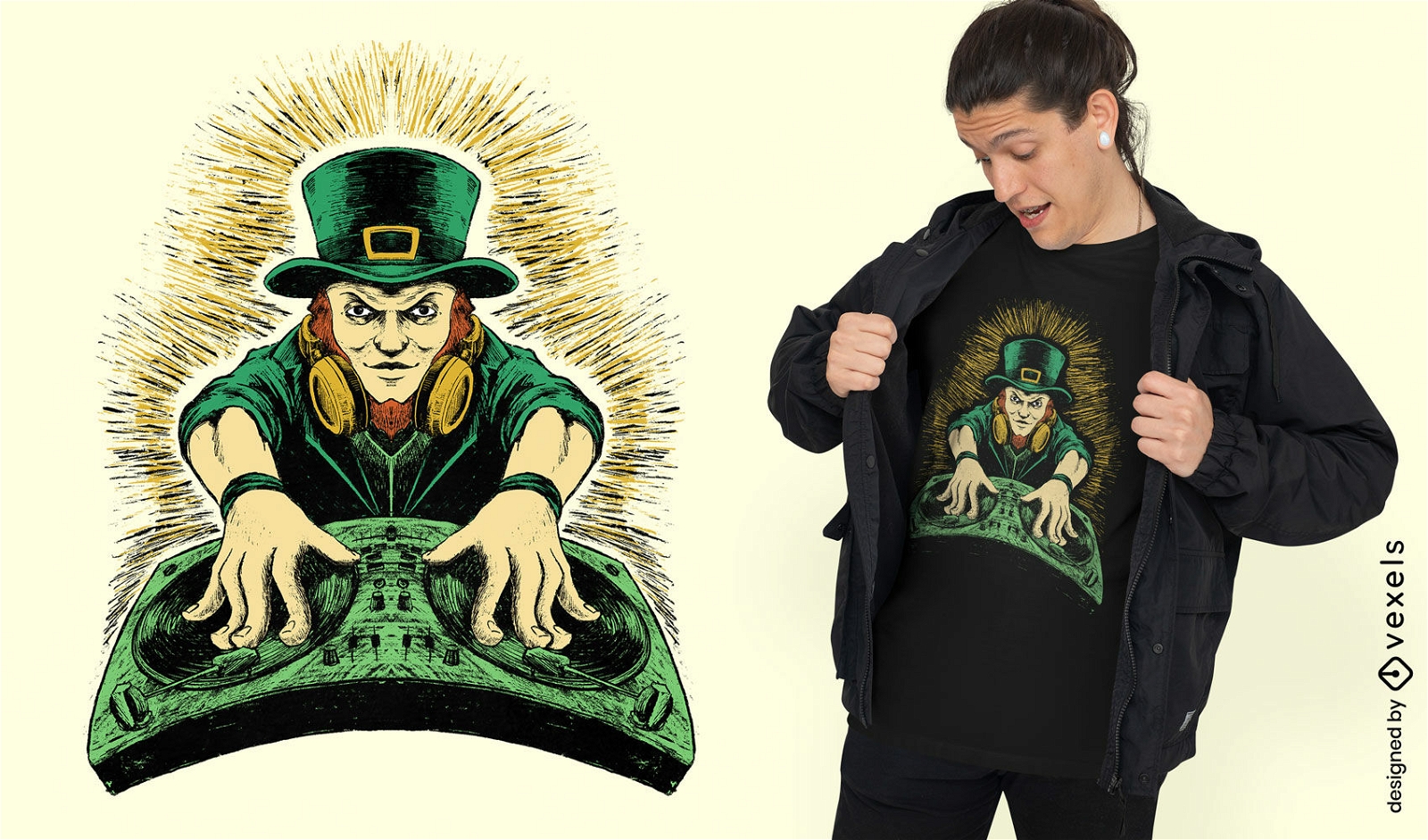 Kobold DJ St. Patricks T-Shirt Design