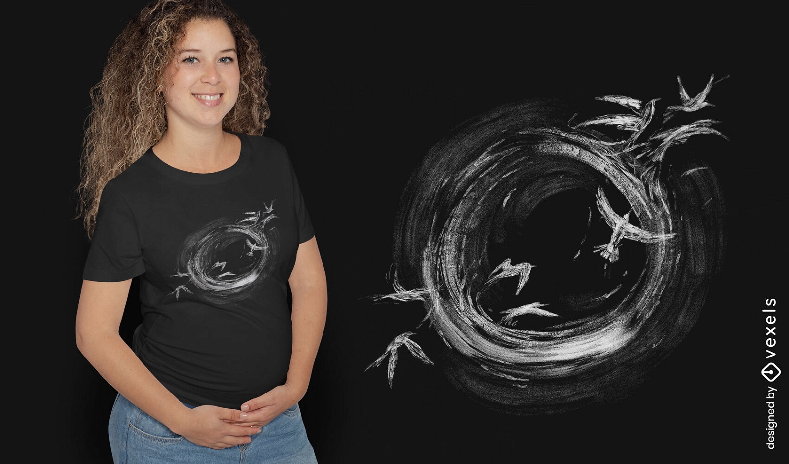 Ring des Lebens Vögel T-Shirt-Design