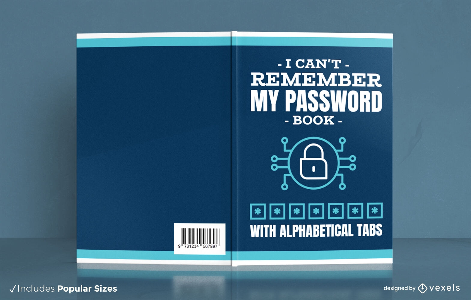 Password protection book cover design