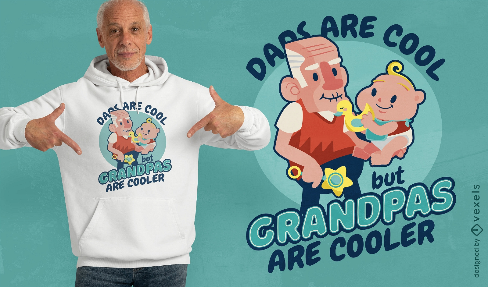 Los abuelos son un diseño de camiseta más genial.