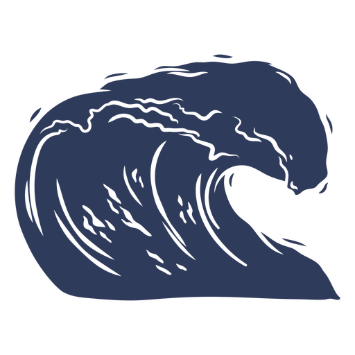 Design gráfico dinâmico de ondas do oceano Desenho PNG