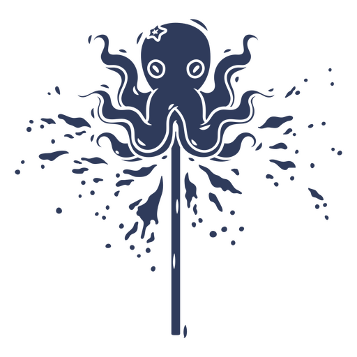 Diseño caprichoso de paleta de pulpo Diseño PNG