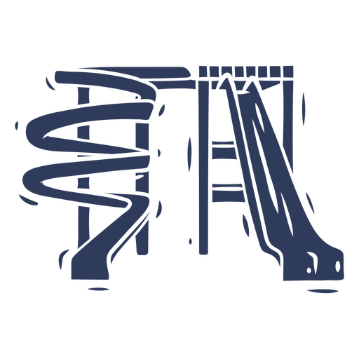 Ilustración de un tobogán lúdico en el patio de recreo Diseño PNG