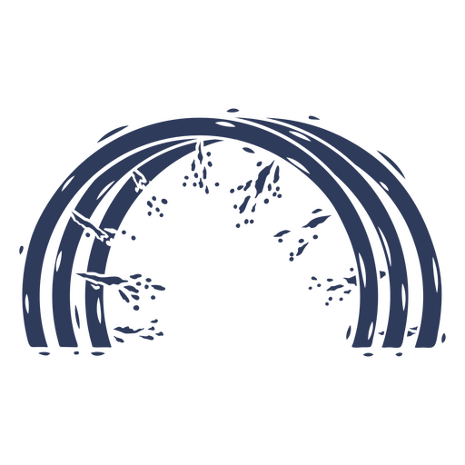 Stilvolles abstraktes Regenbogendesign PNG-Design