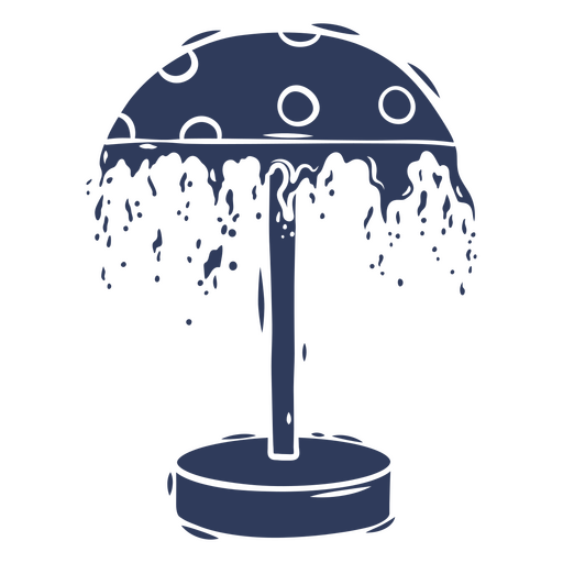 Diseño de lámpara caprichoso con detalle de goteo. Diseño PNG