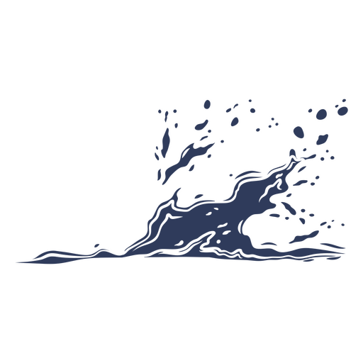 Diseño gráfico de salpicaduras de agua estilizadas para prendas de vestir. Diseño PNG