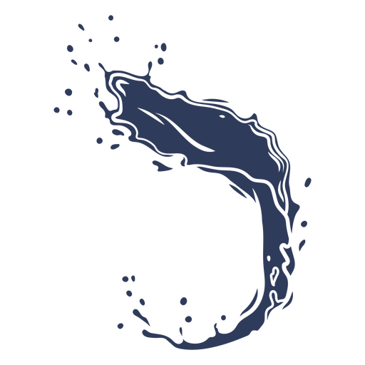 Dynamisches Wasserspritzdesign PNG-Design