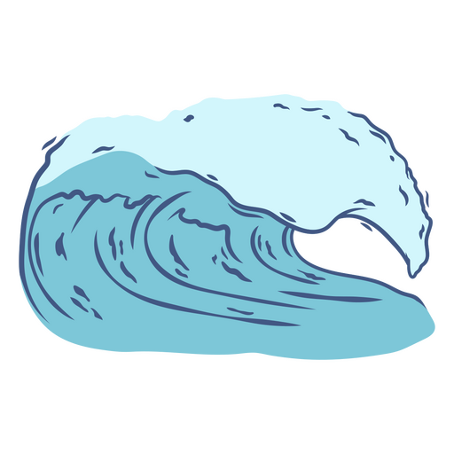 Dynamic blue ocean wave graphic design PNG Design