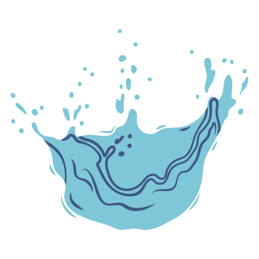 Design gráfico dinâmico de respingos de água Desenho PNG