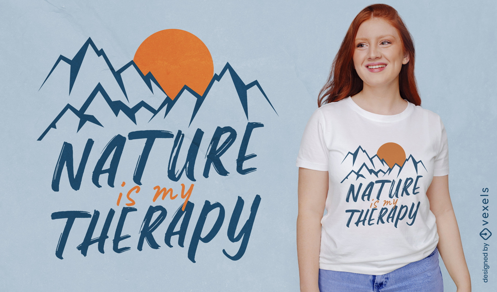 La naturaleza es mi diseño de camiseta de terapia.