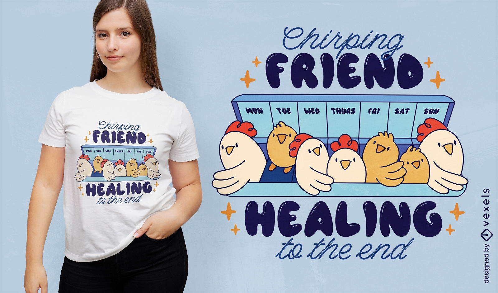 Healing baby chicks t-shirt design