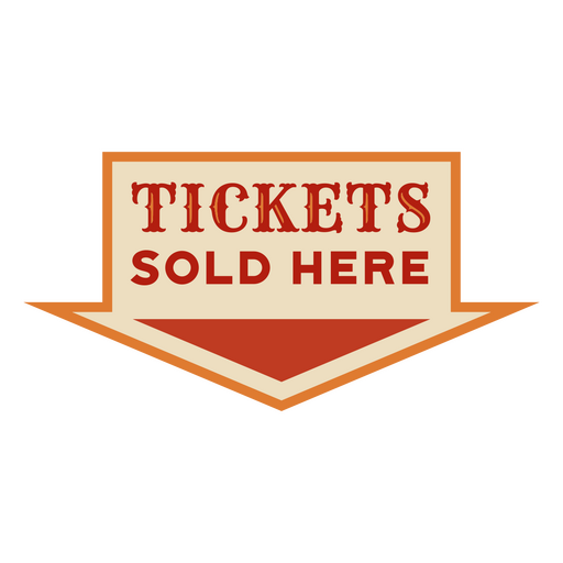 Ticket sold here logo PNG Design