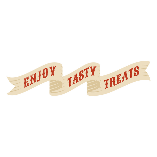 Banner that says enjoy tasty treats PNG Design