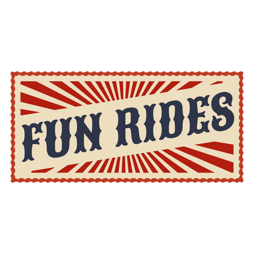 Fun rides logo PNG Design