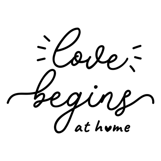Design de decoração com citação de amor encantadora Desenho PNG